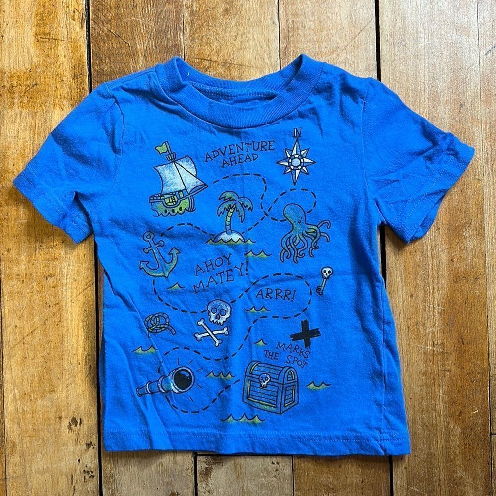 Circo short sleeve shirt 18 months Blue boys pirate cotton unisex spring summer
